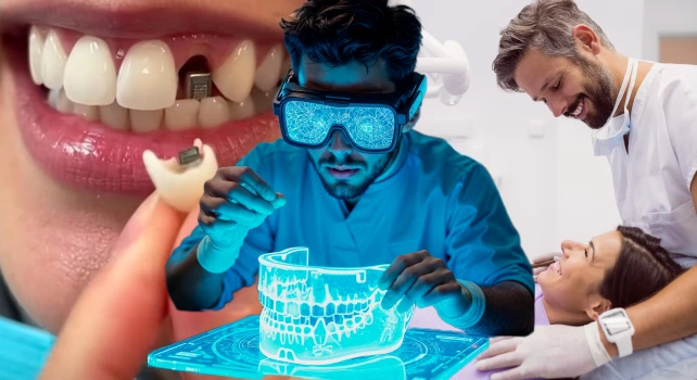 Imagem ilustrativa apresentando a relação entre Inteligência Artificial e Odontologia.